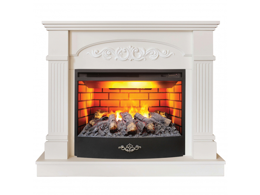 Электрокамин с широким очагом 3D Real-Flame Cristina 25,5 с очагом 3D Firestar 25,5