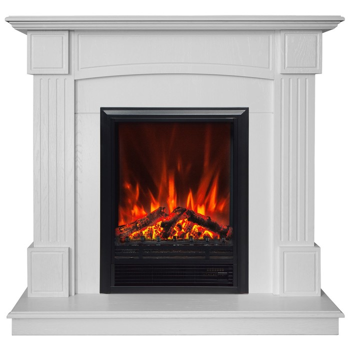 Электрокамин с классическим очагом 2D Real-Flame Andrea STD/EUG WT с очагом Eugene