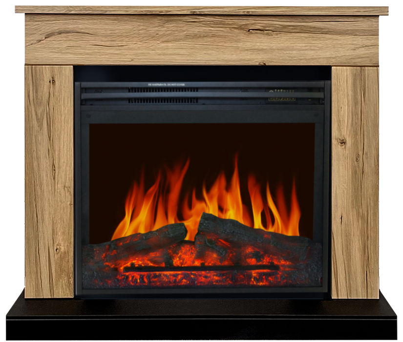 Электрокамин с широким очагом 2D Royal Flame BERGEN дуб галифакс с очагом Jupiter FX