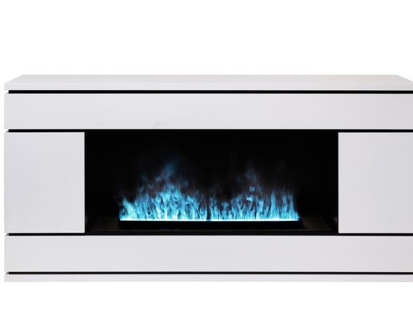 Электрокамин с широким очагом 3D Real-Flame VEGA CST1000 GR-P718 с очагом 3D CASSETTE 1000 LED RGB